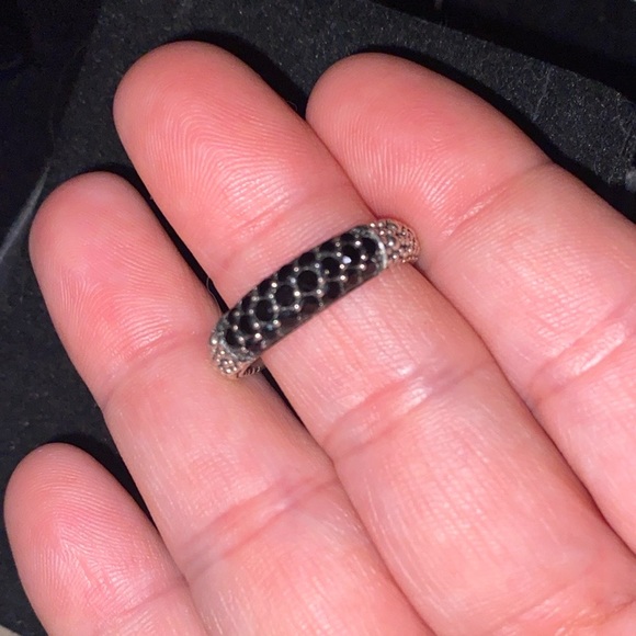 Michael Dawkins Sterling Silver Starry Nights Black Spinel Ring - Picture 3 of 6